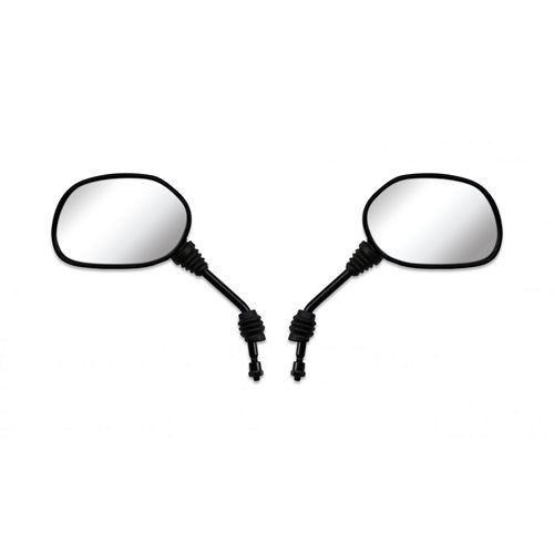 Mirror 8mm black rounded - mirror,