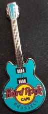 BRUSSELS 3 STRING TURQUOISE BLUE GIBSON CORE GUITAR SERIES Hard Rock Cafe PIN