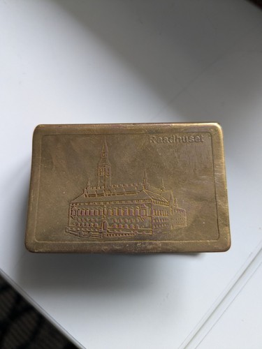 Vintage brass matchbox - matchbox, holder