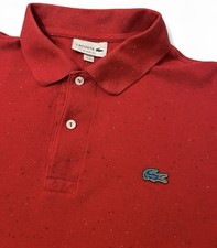 Lacoste Speckled Polo Shirt Size 6 XL  Red Classic Fit
