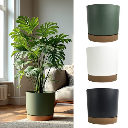 Round flower pot planter with - pot,