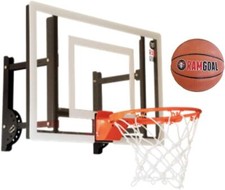 RAMGOAL Adjustable Indoor Mini Basketball Hoop, Wall-Mounted, Breakaway Rim