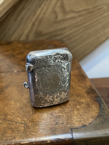 Antique edwardian silver vesta - edwardian,