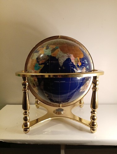 Gemstone world globe - gemstone,