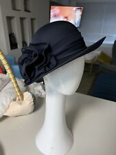 VINTAGE CLOCHE HAT NAVY 1920S