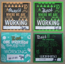 One Direction 2013 2014 2015 Tour Working Passes    Not Backstage Pass?