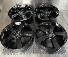 NEW 4x 22” LAND ROVER DEFENDER  STYLE ALLOY WHEELS  5x120 BLACK  90 110 130