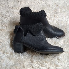 Kelsi Dagger Shearling Brooklyn Kayak Ankle Booties, Size 9