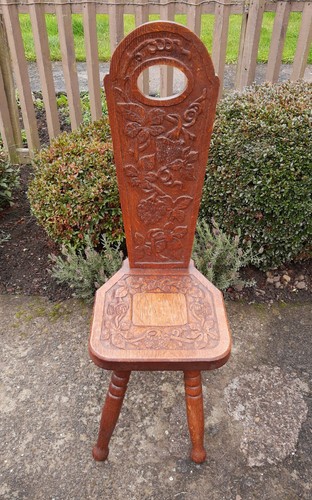 Heavy solid oak - oak, carved