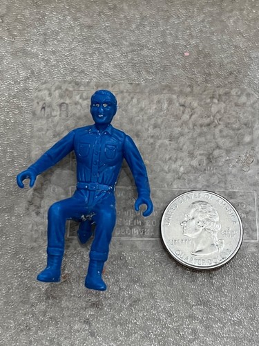 Blue plastic marx toys tractor - plastic,