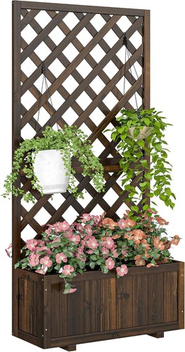 Trellis planter box raised - trellis,