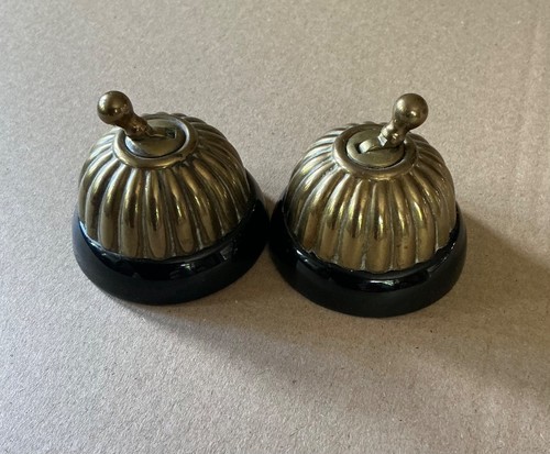 Antique brass ceramic - x2,