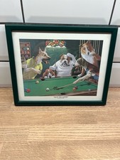 Arthur Sarnoff’s Jack the Ripper Dogs Playing Pool / Billiards Man Cave Home Bar