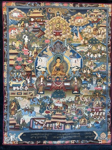 Tibetan thangka painting on - thangka,