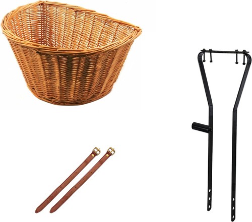 Wicker bike basket set shape - bike,