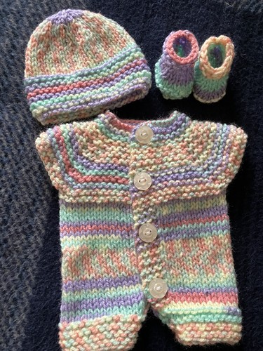 Hand knitted dolls clothes - hand,