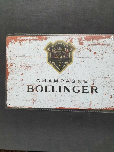 Bollinger champagne metal sign - champagne,