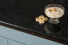 Black Sparkle Laminate kitchen Oasis worktop 600mm x 38mm 1m,1.5m,2m,3m