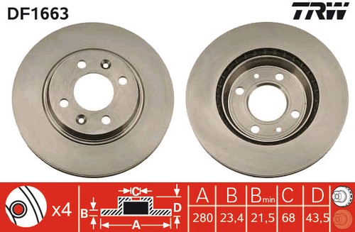 Brake disc for - 2x,