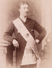 Victorian Cabinet Card Photo Man Oddfellows Sash Lowden Dundee Scotland