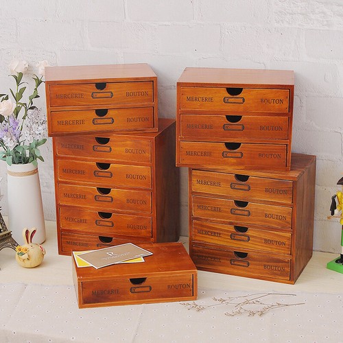 Wooden small vintage - chest, of