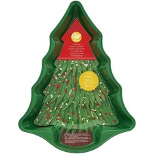 Wilton Silicone Christmas Tree cake baking tin pan sponge washable re-useable.