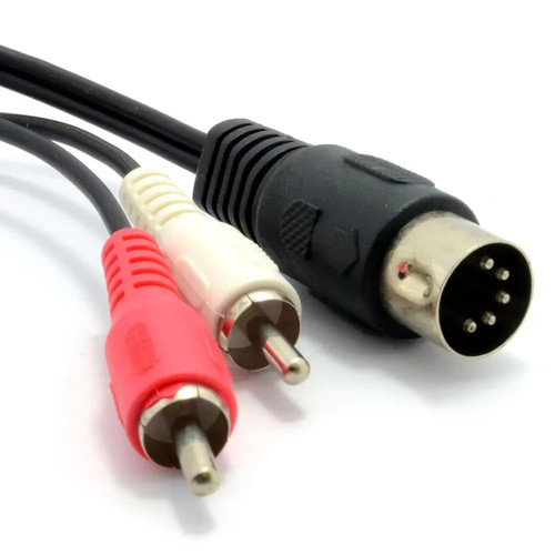 Pin male din plug - male,