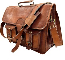 Men Handmade Briefcase 18"