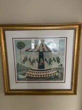 Paula McArdle "Carousel" Original Serigraph 33" x 30" Signed