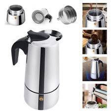 Italian Coffee Maker Moka Pot Stainless Steel Stovetop Espresso Induction Cooker
