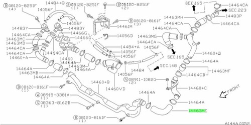 Hose air inlet - inlet, nissan