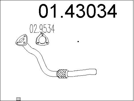 Exhaust pipe for audi - exhaust, vw:a4