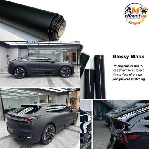 Black matt car vinyl wrap - matt,