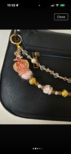 Pink gold beaded rhinestone - pink,