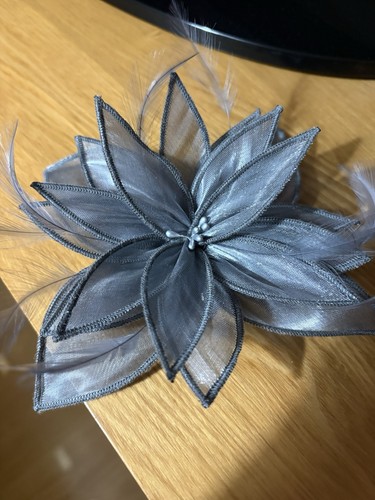 Silver grey fascinator - silver/grey,