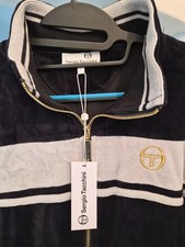 Sergio Tacchini Black Velour Track Jacket BNWT L