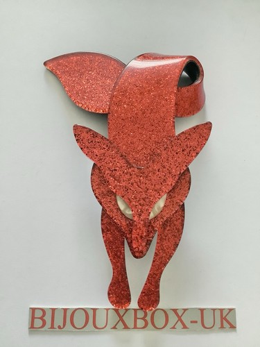 Lea stein fox brooch best - fox,