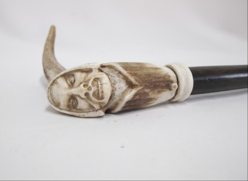 Carved deer antler - carved,