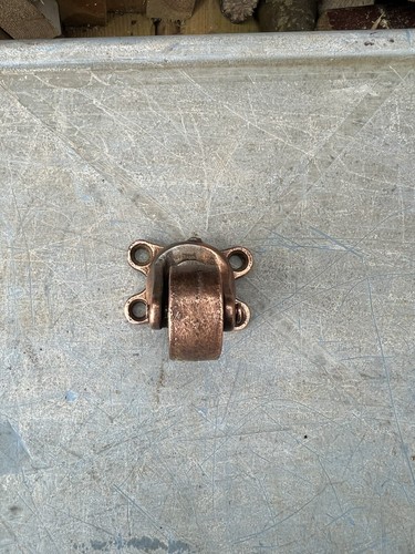 Antique brass castor - antique,