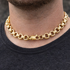 18ct gold patterned belcher - 18ct,
