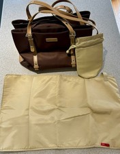 Storksak Changing Bag Brown Includes Mat & bottle holder - VGC