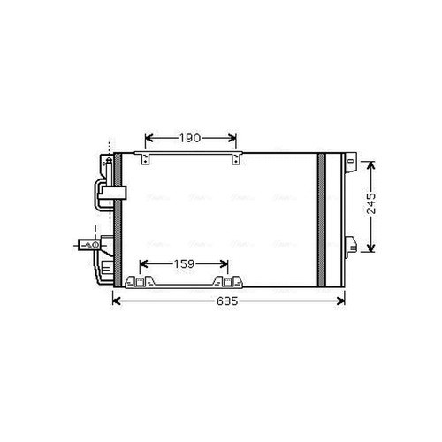 Air con condenser for - air, opel