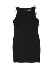 VERA MONT Womens Sleeveless Sheath Dress UK 12 Medium Black BQ01