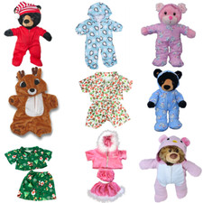 TEDDY BEAR CLOTHES - CHRISTMAS PYJAMAS SLEEPER -16"/40cm BUILD a TEDDY BEAR