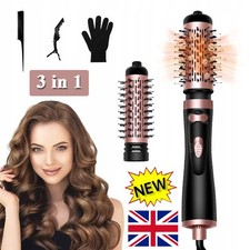 Air Styler 3 in 1 Hair Dryer Round Big Hot Brush Rotating Airflow Easy Fast Dry