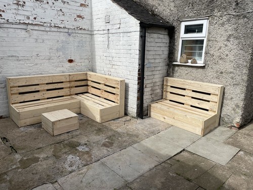 Wooden pallet garden furniture - wooden,