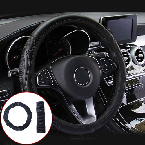 Black car steering wheel cover - steering,
