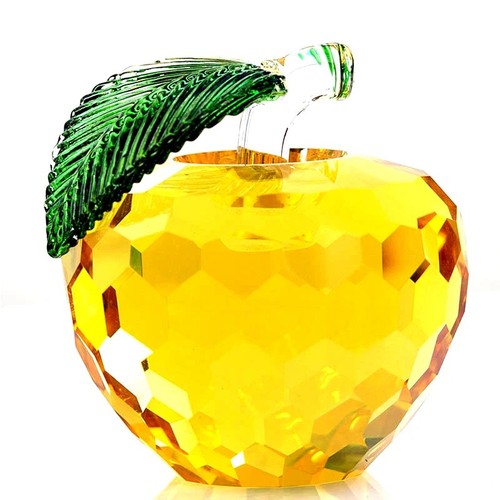 Crystal apple figurine - "3d,