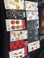 62 Candy & Lollipop Molds Flag, Shells, Apple, Flower, Bear, Apple, Hearts