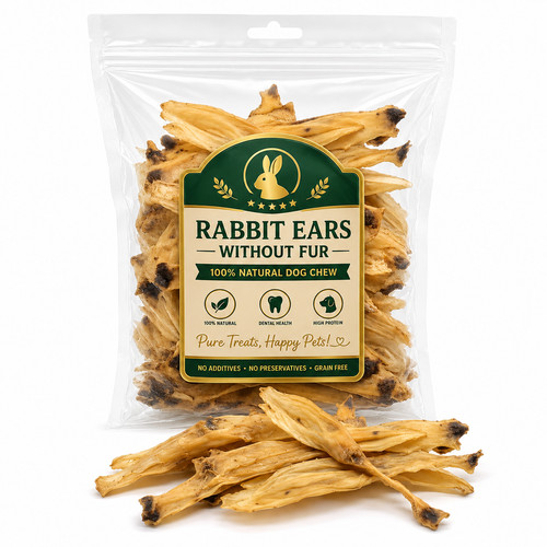 1kg 100 natural rabbit ears - natural,